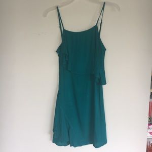 Lulus teal green spaghetti strap dress